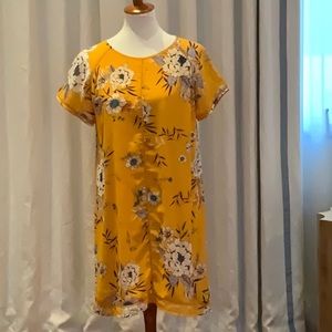 Mi Ami yellow flower dress size M